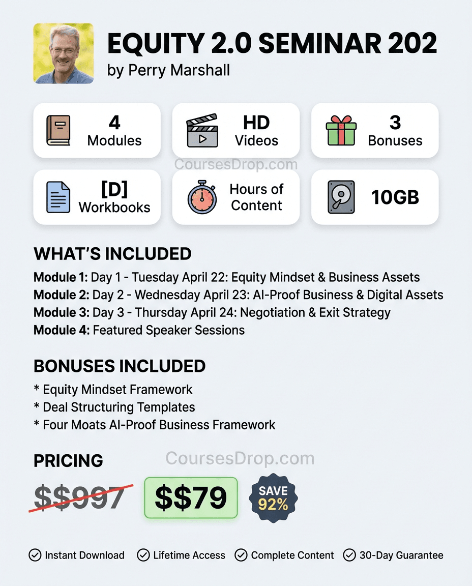 Equity 2.0 Seminar 202 infographic