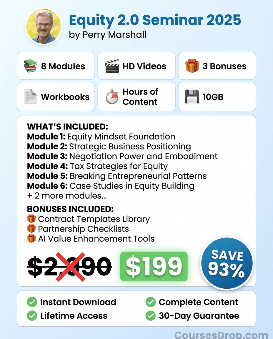 Equity 2.0 Seminar 2025 infographic