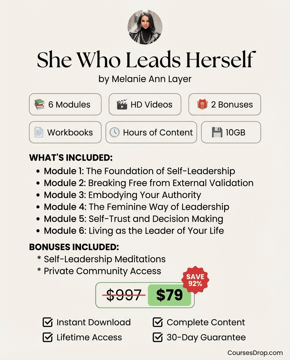 She Who Leads Herself infographic